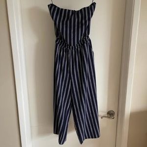 Navy & White Striped Romper from Lulus